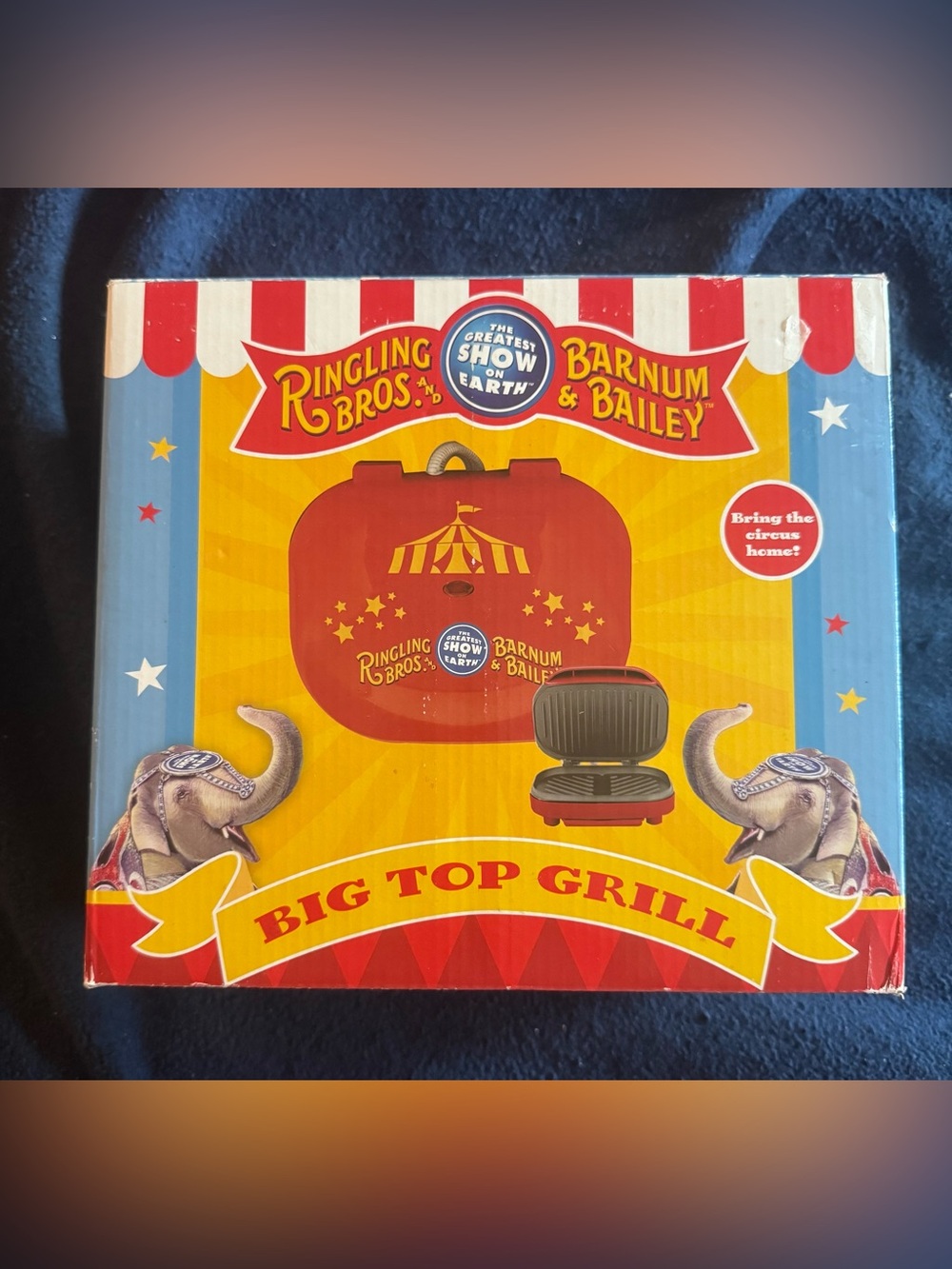 New In Box Ringling Bros. & Barnum & Bailey Grill Nonstick Metal Grilling Rare